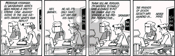 Doonesbury on Friday February 3, 1978 Comic Strip