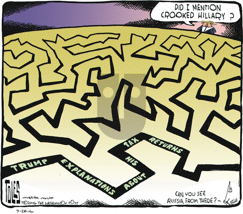 Tom Toles on Thursday July 28, 2016 Comic Strip