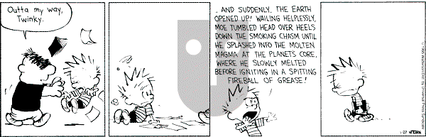 Calvin and Hobbes - Friday January 27, 1995 Comic Strip