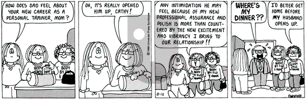 Cathy Classics on Saturday August 12, 1995 Comic Strip