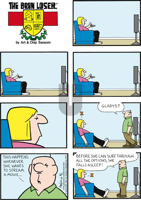 The Born Loser on Sunday August 2, 2020 Comic Strip