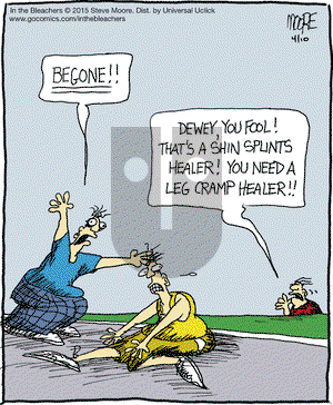 In the Bleachers on Friday April 10, 2015 Comic Strip