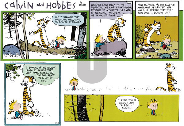 Calvin and Hobbes - Sunday April 10, 2022 Comic Strip