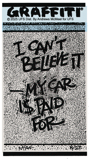 Graffiti on Wednesday August 27, 2025 Comic Strip