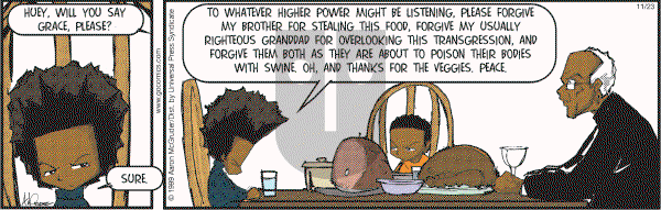 The Boondocks on Thursday November 23, 2006 Comic Strip