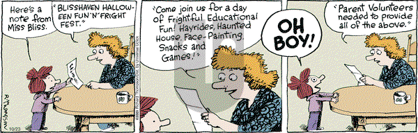 Cul de Sac on Thursday October 23, 2014 Comic Strip