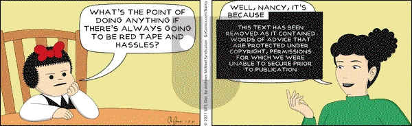 Nancy on Saturday January 2, 2021 Comic Strip