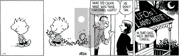 Calvin and Hobbes on Wednesday February 8, 2017 Comic Strip