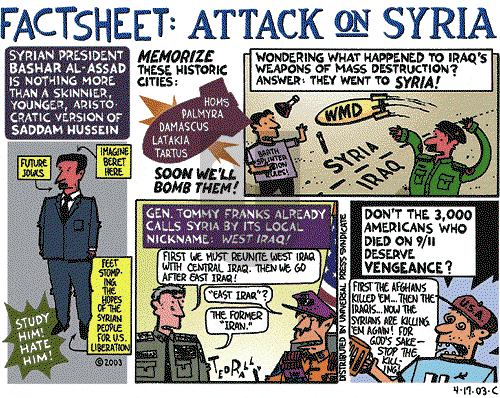 Ted Rall on Monday April 21, 2003 Comic Strip
