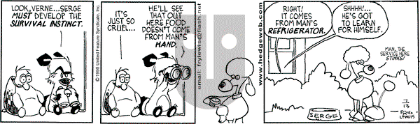 Over the Hedge on Monday July 13, 1998 Comic Strip