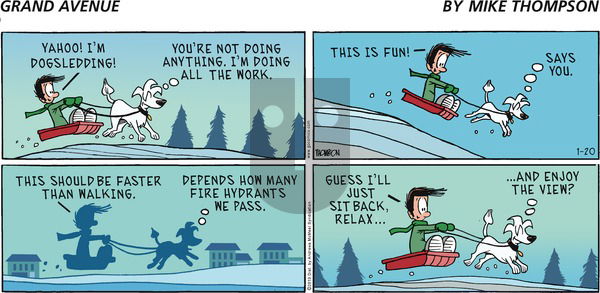 Grand Avenue on Sunday January 20, 2019 Comic Strip
