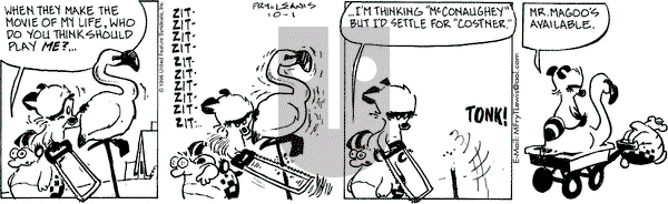 Over the Hedge on Tuesday October 1, 1996 Comic Strip