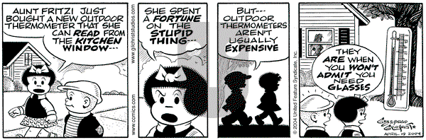 Nancy on Monday April 19, 2004 Comic Strip