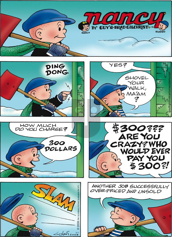 Nancy on Sunday February 11, 2018 Comic Strip