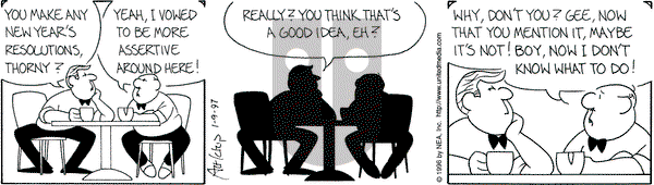 The Born Loser on Thursday January 9, 1997 Comic Strip