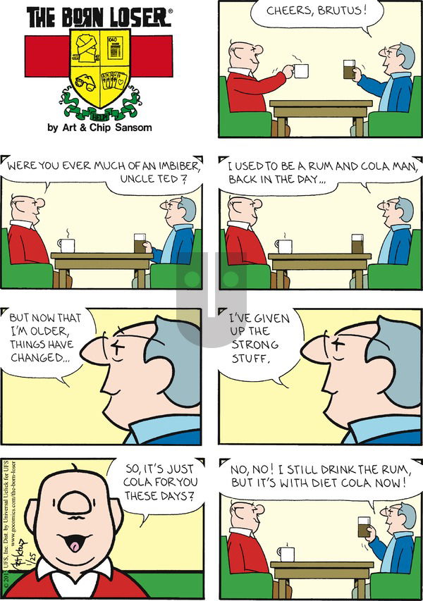 The Born Loser on Sunday January 25, 2015 Comic Strip
