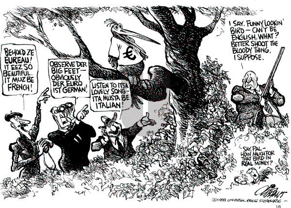 Pat Oliphant - Monday January 4, 1999 Comic Strip