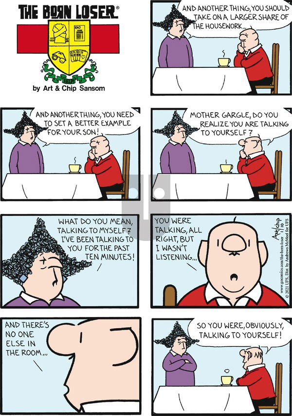 The Born Loser on Sunday January 10, 2021 Comic Strip