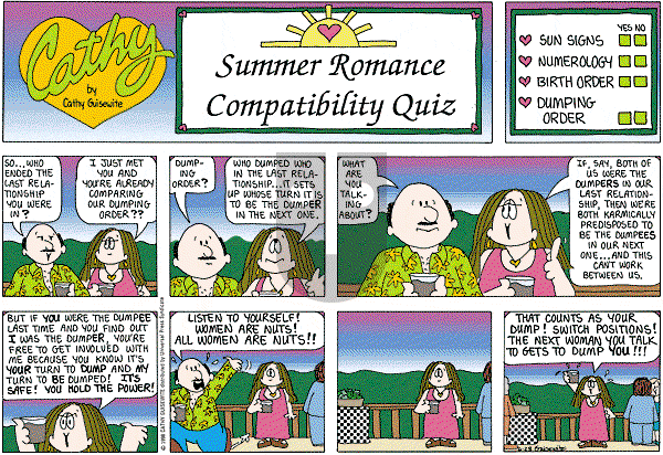 Cathy Classics - Sunday June 28, 1998 Comic Strip