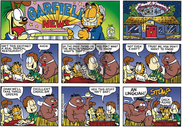 Garfield on Sunday April 2, 1995 Comic Strip