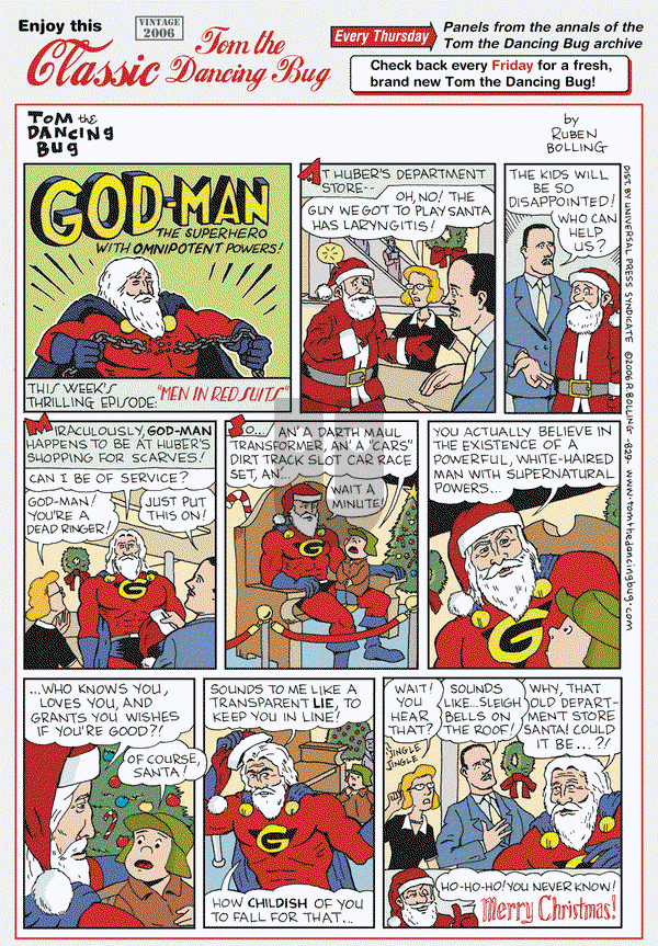 Tom the Dancing Bug on Thursday December 24, 2015 Comic Strip