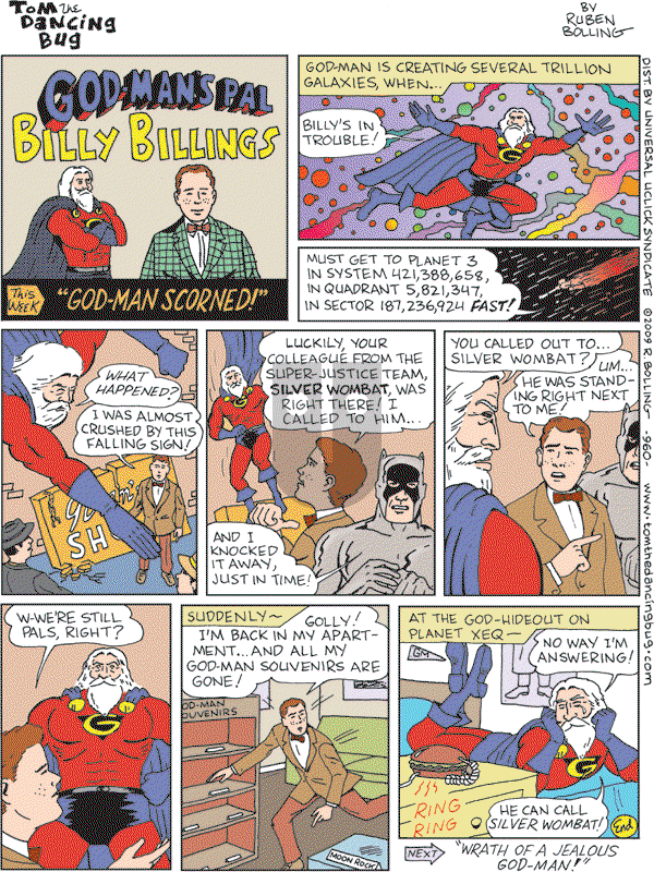 Tom the Dancing Bug on Saturday September 12, 2009 Comic Strip