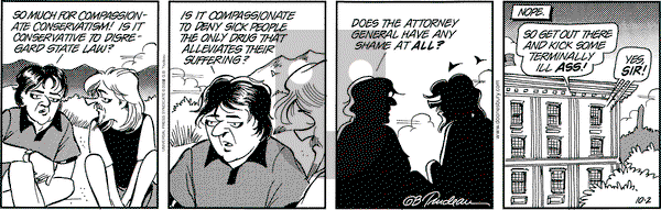 Doonesbury on Wednesday October 2, 2002 Comic Strip