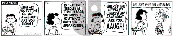 Peanuts on Friday January 6, 1967 Comic Strip