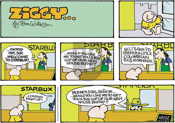 Ziggy on Sunday November 11, 2018 Comic Strip