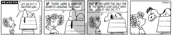 Peanuts on Tuesday October 7, 1969 Comic Strip