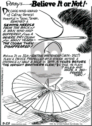 Ripley's Believe It or Not on Saturday March 29, 2003 Comic Strip