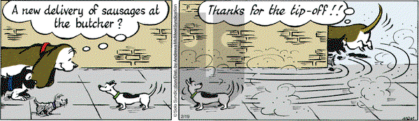 Fred Basset on Monday February 19, 2018 Comic Strip