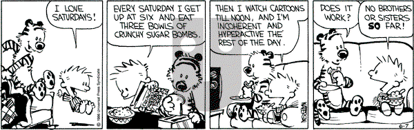 Calvin and Hobbes on Saturday June 7, 1986 Comic Strip