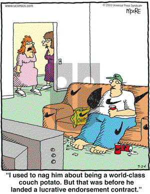In the Bleachers on Tuesday August 26, 2003 Comic Strip