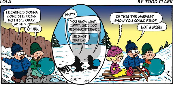 Lola on Sunday February 15, 2009 Comic Strip