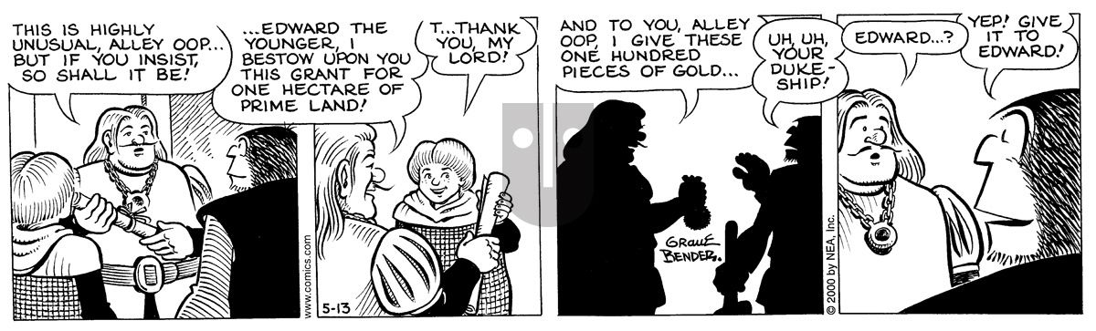 Alley Oop - Saturday May 13, 2000 Comic Strip