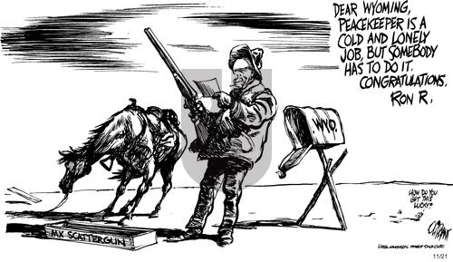 Pat Oliphant on Sunday November 21, 1982 Comic Strip