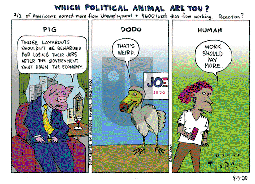 Ted Rall on Wednesday August 5, 2020 Comic Strip