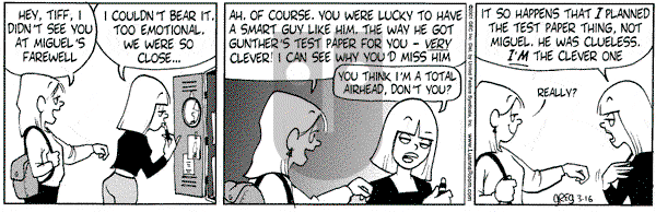 Luann on Friday March 16, 2001 Comic Strip