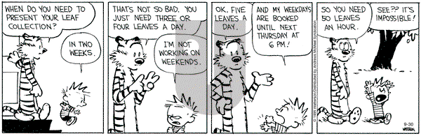 Calvin and Hobbes on Tuesday September 30, 2025 Comic Strip