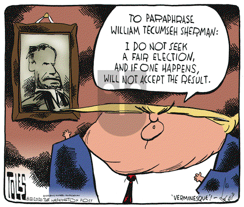 Tom Toles on Monday August 24, 2020 Comic Strip