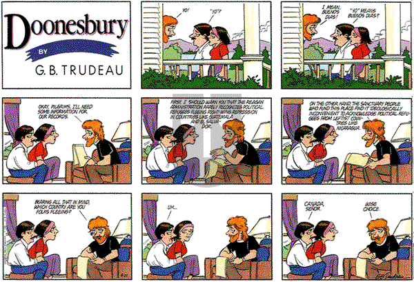 Doonesbury on Sunday September 21, 1986 Comic Strip