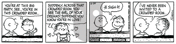 Peanuts on Tuesday June 30, 1987 Comic Strip