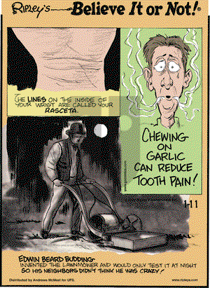 Ripley's Believe It or Not on Saturday January 11, 2020 Comic Strip