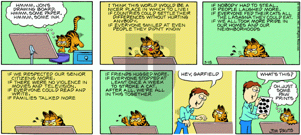 Garfield on Sunday March 18, 1979 Comic Strip