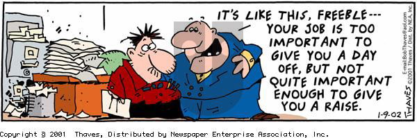 Frank and Ernest on Wednesday January 9, 2002 Comic Strip
