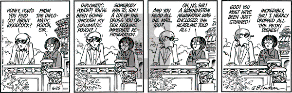 Doonesbury on Saturday June 25, 1977 Comic Strip