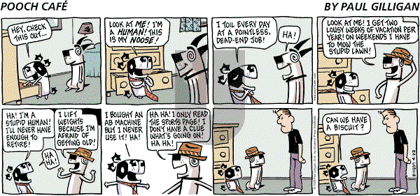 Pooch Cafe on Sunday April 23, 2006 Comic Strip