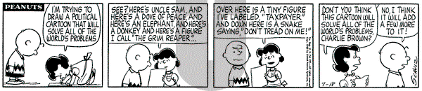 Peanuts on Monday July 18, 1960 Comic Strip
