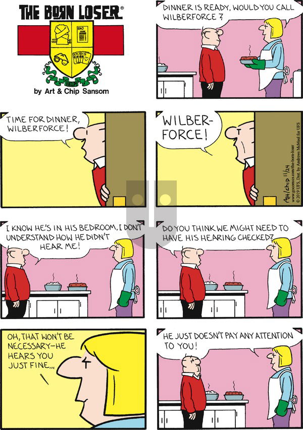 The Born Loser on Sunday November 24, 2019 Comic Strip